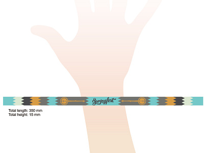 Springfest Cloth Wristband bluegrass cband cloth festival music springfest wristband