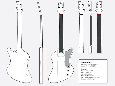 "Stereoliner" Guitar Design