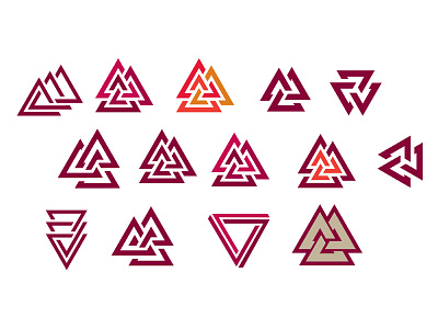 Triangles emblem icon study triangles