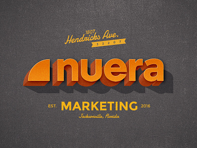 Nuera Retro Logo retro shadows typography vintage