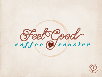 Feel Good Coffee Roaster Logo coffee food truck latte logo roaster typography vintage