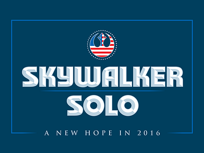 Star Wars Political Yard Sign 2016 election parody politics skywalker solo yard sign
