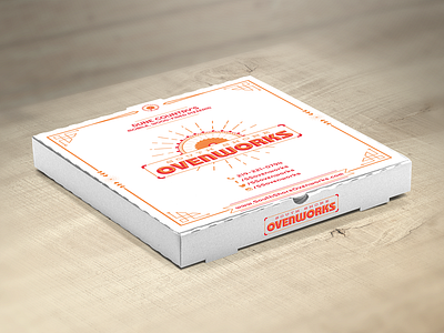 South Shore Ovenworks Pizza Box art deco box mockup pizza