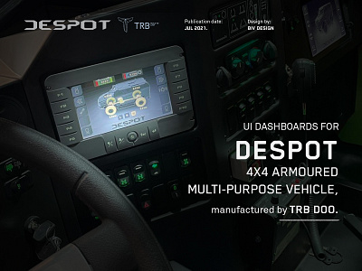 UI Dashboard design for DESPOT vehicle 1/3