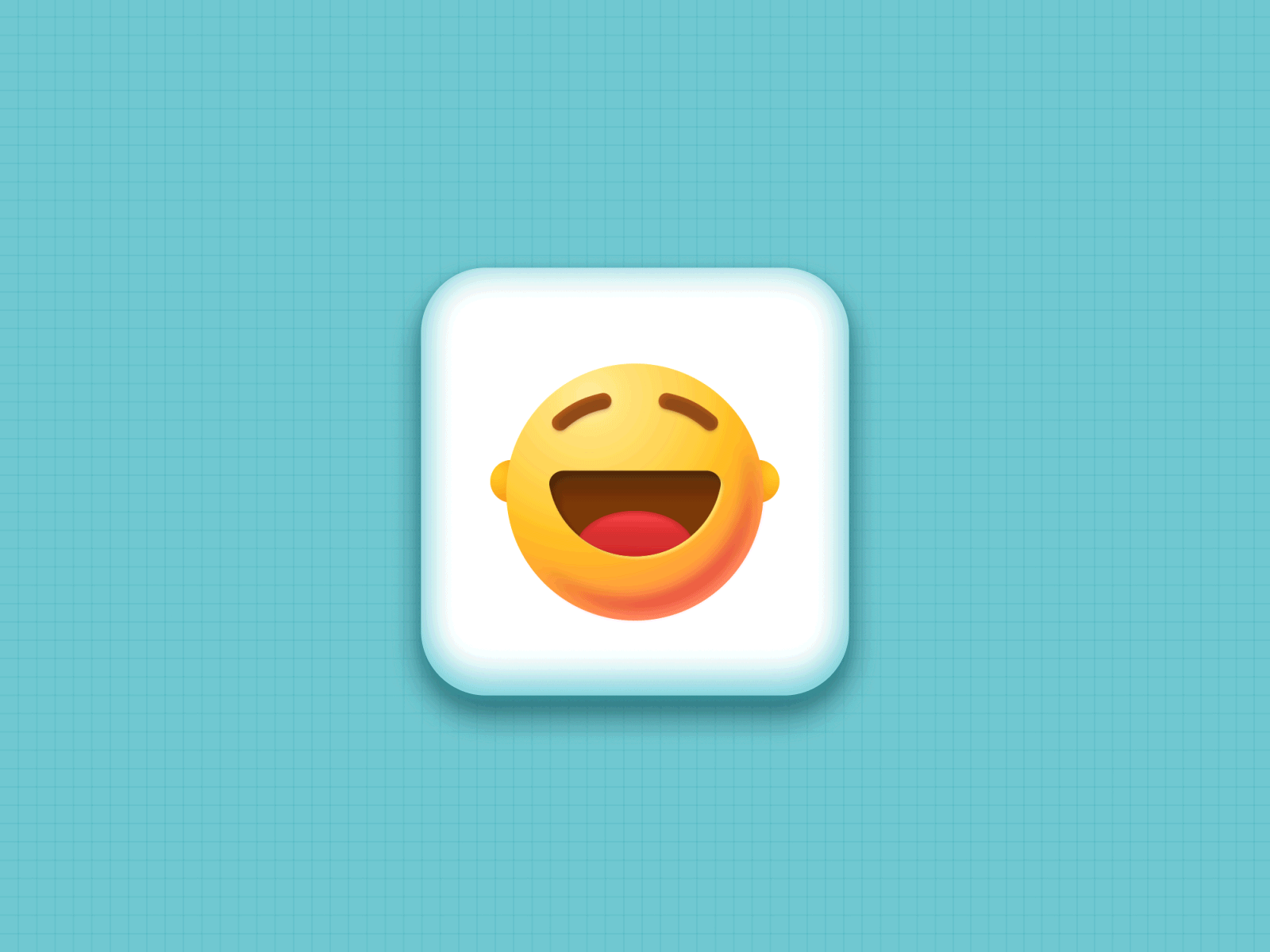Laughing expression icon illustration ui