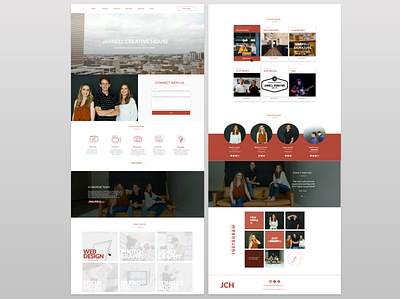 Jarrell Creative House One Pager creative agency custom web design minimalistic onepager portfolio site ui uiux uiuxdesign ux web design website