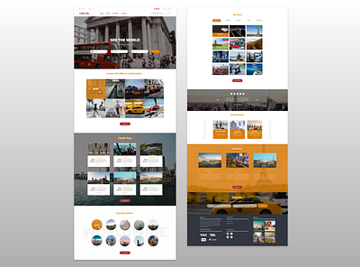 City Tours Landing Page booking website custom theme custom website theme design themeforest ui ui ux uiux design ux