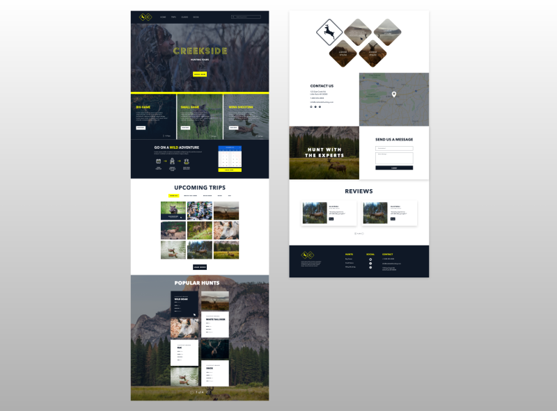 Hunting Landing Page by Jarrell Creative House on Dribbble