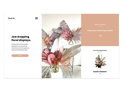 Floral Co Design Project 3.0 creative agency custom web design custom website minimalistic ui uiux uiuxdesign ux