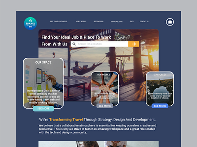 Travelpolitans Go - Careers careers mockup travel uiux webdesign