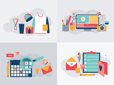 Colorful Illustrations & Icons