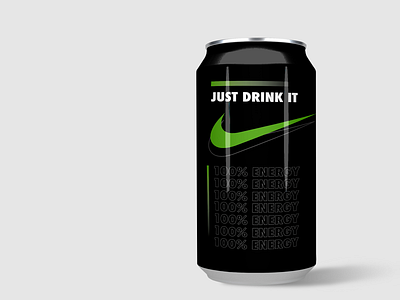 Nike can abstract brand identity branding can design design graphic designer designs drink drinking graphicdesign green green logo illustrator logo logotype nike package packaging packagingdesign