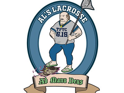 Al's Lacrosse design illustration tshirt design vector
