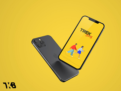 Trek Buddy app illustration logo ui ux