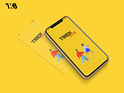 Trek Buddy app illustration minimal ui ux