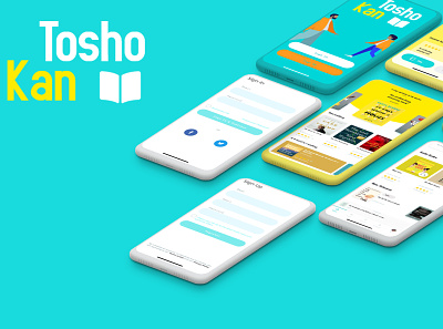 ToshoKan app design illustration ui ux