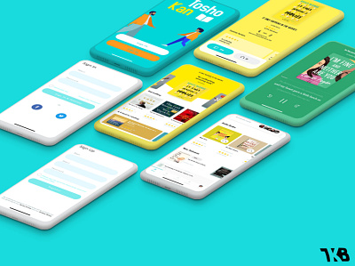 ToshoKan app design illustration ui ux