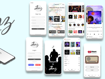 Jamz app design illustration ui ux