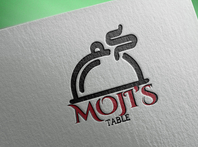 moji black and red textured branding