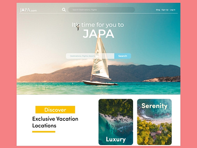 JAPA landing 1 branding design logo typography ui ux webui