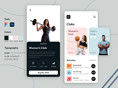 Work-It app branding design fitness graphic design illustration logo product design product designer typography ui uiux user interface ux vector