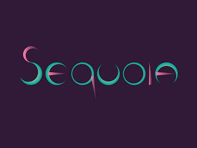 Sequoia design typography vector