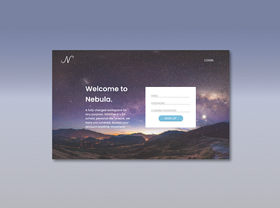 Nebula branding design logo typography ui ux web website