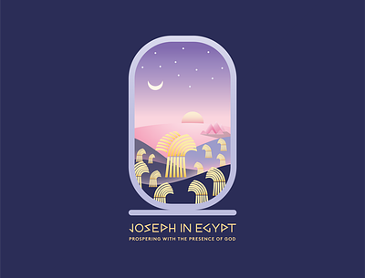 Joseph in Egypt design illustration logo vbs vector