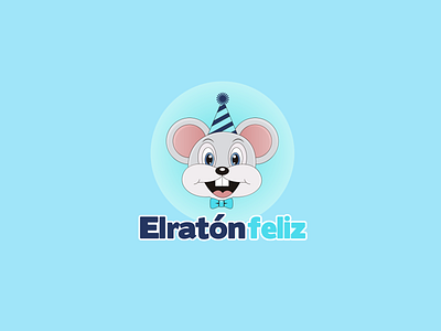 El ratón feliz branding design illustration logo typography vector