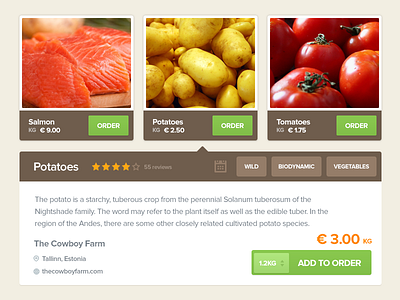Browse Food on Farmwell development ruby on rails ui user interface