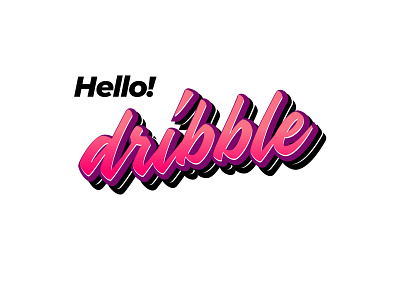 Hello Dribbble design lettering logotype logotype design typography