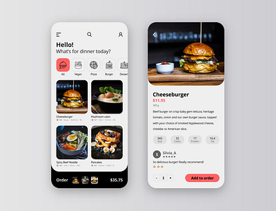 Delivery Food App Concept app concept delivery app food app foodie minimal mobile app design mobile ui phone phone app ui ui design ux