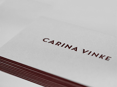 Carina Vinke Business Cards branding business card cards letterpress logo music musician print singer triplex paper type typography