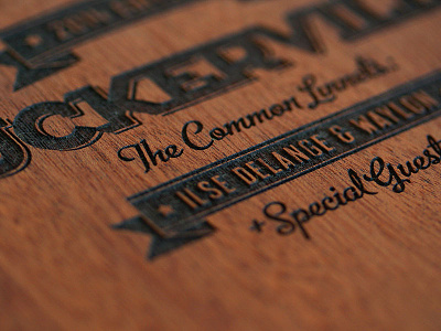Tuckerville wooden book binding book cover engraved engraving festival laser laser cut music musicians singer songwriter wood