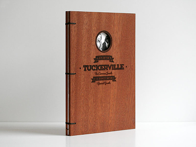 Tuckerville wooden book binding book cover engraved engraving festival laser laser cut music musicians singer songwriter wood