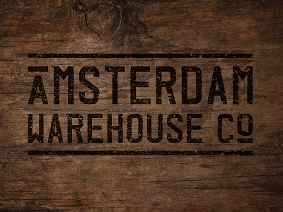 Amsterdam Warehouse Company amsterdam logo retro stone vintage warehouse wood