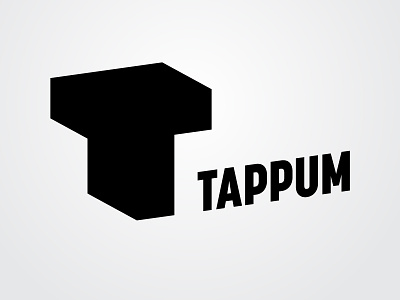 TappUm 3d black branding eddy zoëy logo minimalist monogram tappum typography visual identity white