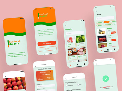 Grocery store app app design ui uiux uiuxdesign ux