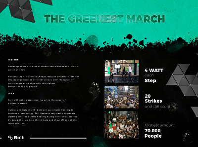 Bolt - The Greenest March concept concept design conceptboard conceptual