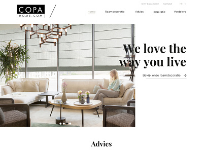 Copahome - We love the way you live design typography webdesign website