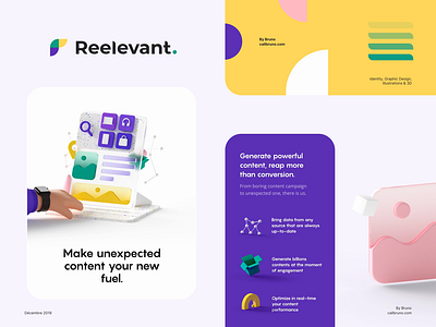 Reelevant on Behance 3d agency animation behance branding color design identity illustration logo motion motion graphics ui ux