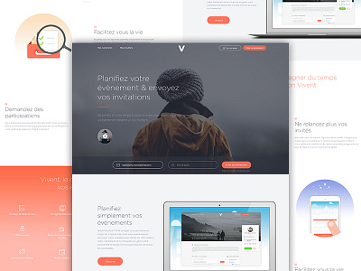 Landing Page animation event illustration landing ui ux