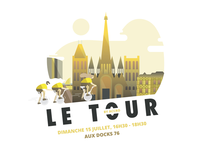 Tour de France agency bike color gradient illustration me sport tour