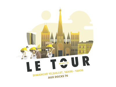 Tour de France agency bike color gradient illustration me sport tour