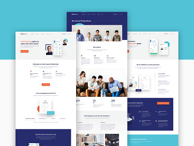 WeMaintain agency clean color design home illustration landing me ui ux