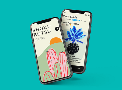Shokubutsu Plant App design illustration plant app planter plants plants app shop shop app shopping app ui ui designs uiux ux ux design