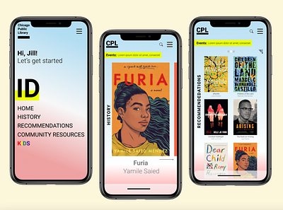 Chicago Public Library App book book club books branding chicago chicago library design library library app library card ui uiux uiuxdesign ux web design