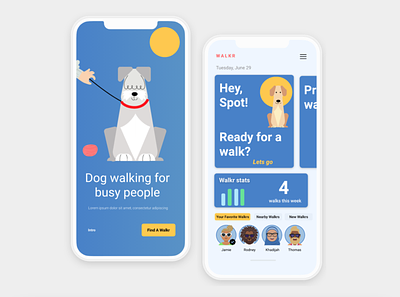 WALKR app idea branding design dog walkers dog walking fitness gig economy gigposter pet petcare pets typography uber ui uiux uiuxdesign ux walker walking walkr