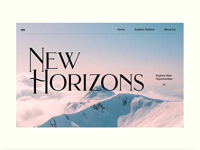 New Horizons branding camping design hero section hiking northface outdoors the north face typography ui uiux uiuxdesign ux ux design ux ui design web designer webdesign website website design