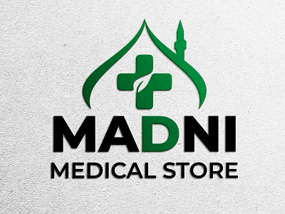 Logo for Madni Medical Store art branding design facebook illustration instagram logo photoshop ui vector
